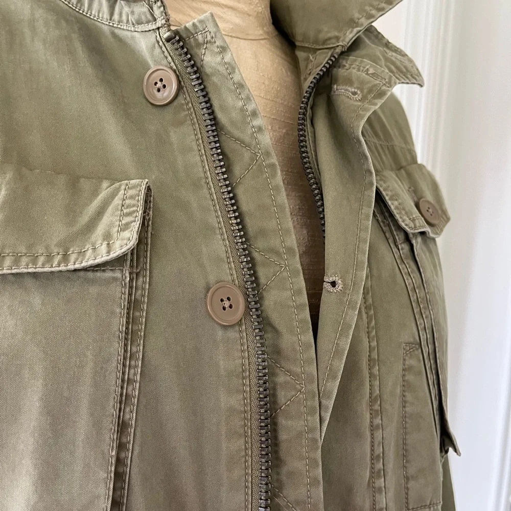 J crew size M distressed green jacket - Picture 7 of 7